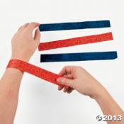 Bandana Print Slap Bracelets<br>1 dozen